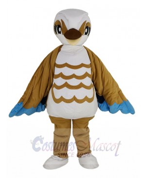 Brown and White Bird Mascot Costume