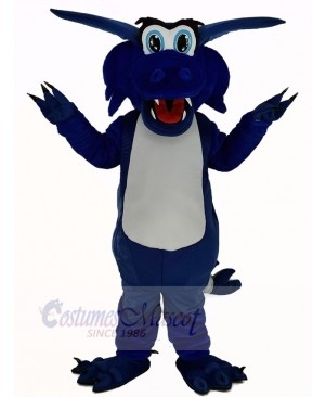 Happy Blue Dragon Mascot Costume Animal