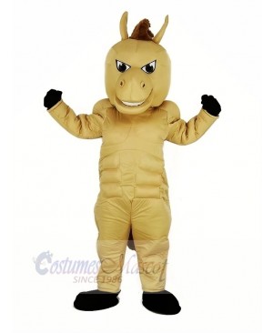 Light Brown Power Horse Mascot Costume Animal	