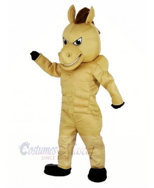 Light Brown Power Horse Mascot Costume Animal	