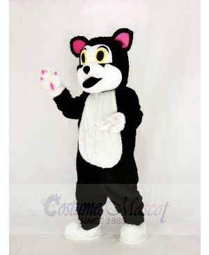 Cute Cat with Green Eyes Mascot Costume Cartoon	