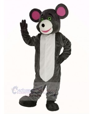 Gray Mouse Pink Ears Mascot Costume Animal