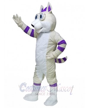 Greamy and Purple Husky Dog Fursuit Mascot Costumes Animal