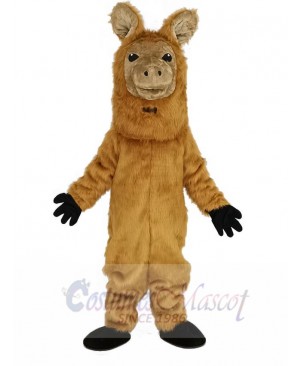 Brown Alpaca Sheep Mascot Costume Animal