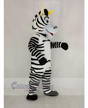 Happy Zebra Mascot Costume Animal