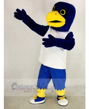 Blue Eagle in White Vest Mascot Costume