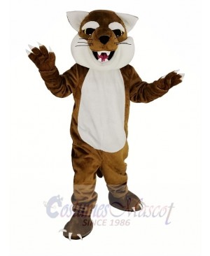 Cute Brown Bobcats Mascot Costume