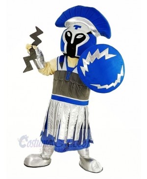 Blue Titan Spartan College Mascot Costume People