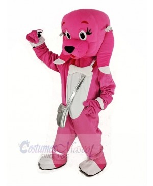 Pink Dog Mascot Costume Animal