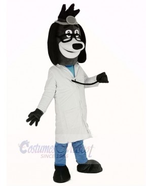 Doctor Hound Dog with Glasses Mascot Costume Animal