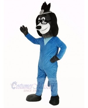 Doctor Hound Dog in Blue Coat Mascot Costume Animal