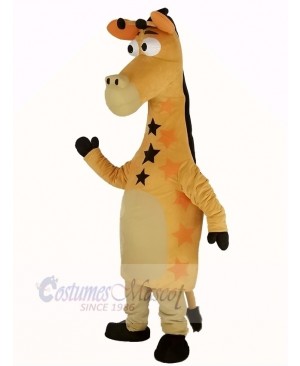 Cute Yellow Giraffe Mascot Costume