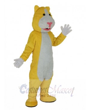 Yellow and White Hamster Mascot Costume