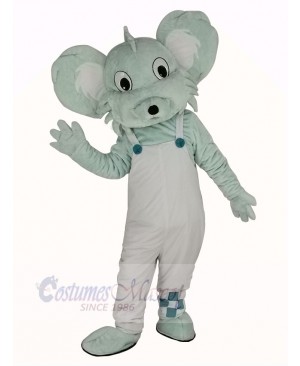 Grey Koala in White Coat Mascot Costume