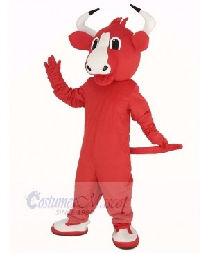 Happy Red Bull Mascot Costume