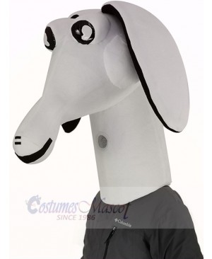 White Aardvark Mascot Costume Animal Head Only