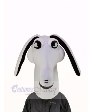 White Aardvark Mascot Costume Animal Head Only