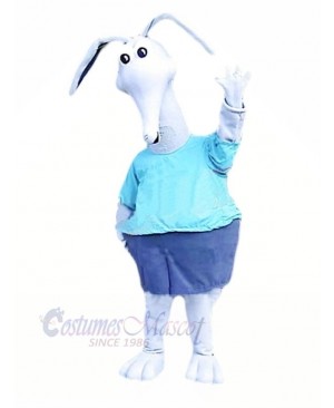 White Aardvark Mascot Costumes Cartoon