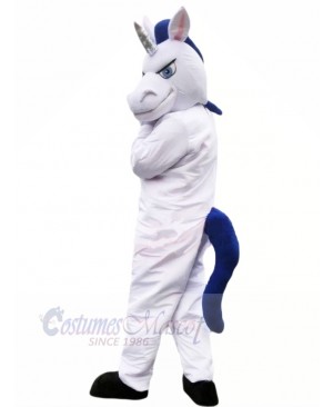 White Muscle Horse Mascot Costumes Cartoon