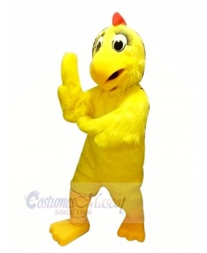 Yellow Chicken Hen Mascot Costumes Cartoon