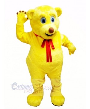 Yellow Cute Teddy Bear Mascot Costumes Cartoon	