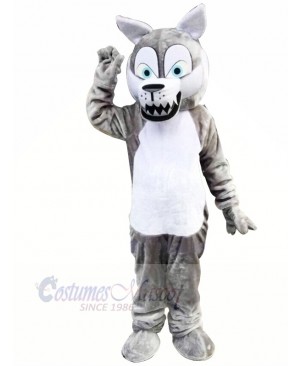 Fierce Grey Wolf Mascot Costumes Cartoon
