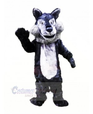 Plush Grey Wolf Mascot Costumes Cartoon