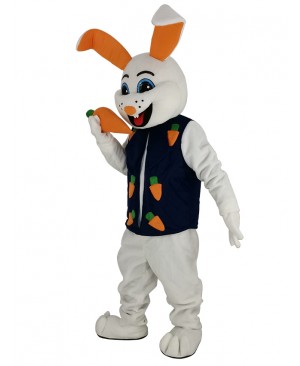 Easter Bunny Rabbit with Carrot Mascot Costume