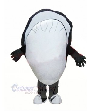 Black Clam Seafood Mascot Costume Cartoon