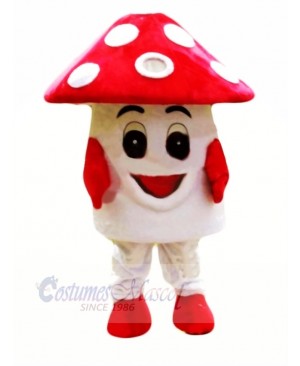 Red Mushroom Mascot Costume Cartoon	  