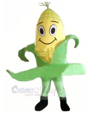 Smiling Corn Mascot Costume Cartoon