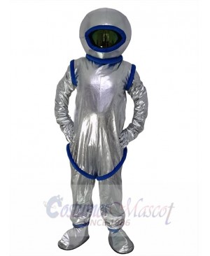 Silver Astronaut Mascot Costume People