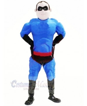 Cool Blue Superman Mascot Costume People