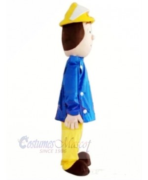 Brave Fireman Sam Mascot Costume Cartoon