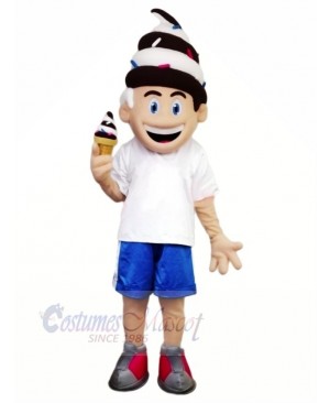 Cute Ice Creamy Boy Mascot Costume Cartoon
