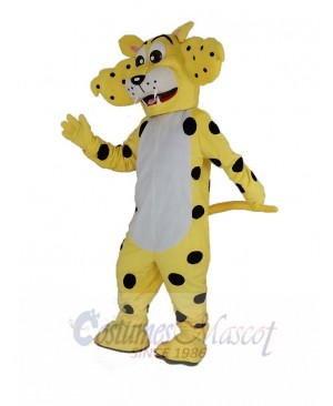 Funny Yellow Cheetah Mascot Costume
