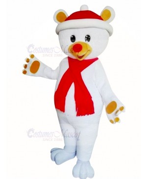 Lovely Christmas Bear Mascot Costume Cartoon	