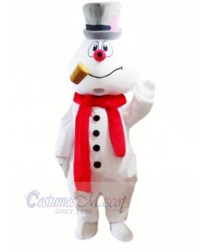 Cute Snowman Mascot Costumes Cartoon Christmas Xmas