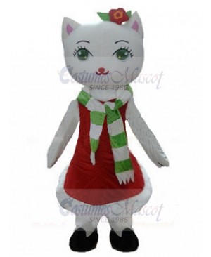 Green-eyed Cat of Christmas Mascot Costume Animal