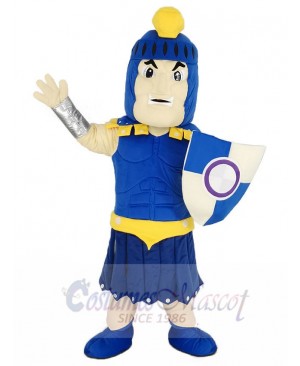 Blue Strong Titan Spartan Mascot Costume People