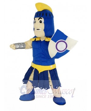 Blue Strong Titan Spartan Mascot Costume People