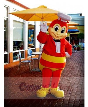 Smiling Jollibee Mascot Costume Cartoon