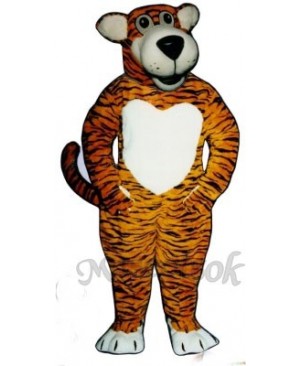 Cute Smiling Tiger Mascot Costume