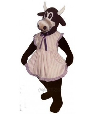 Ms.Buttercup Cattle with Apron Mascot Costume