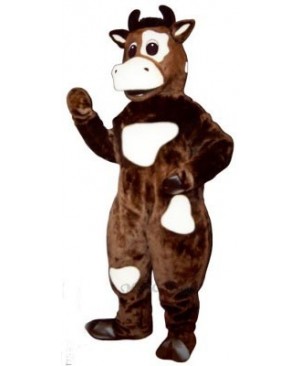 Brown Cow Mascot Costume