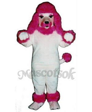 Cute Pink Poodle Dog Mascot Costume