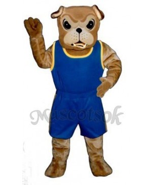 Cute Bulldog with Jogging Suit Mascot Costume