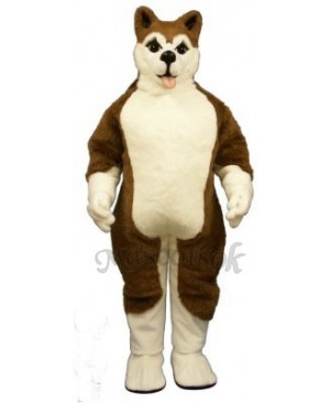 Cute Brown Husky Dog Mascot Costume