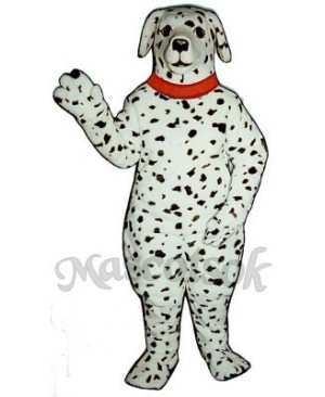Cute Realistic Dalmatian Dog with Collar Mascot Costume