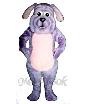 Cute Purple Pup Dog Mascot Costume